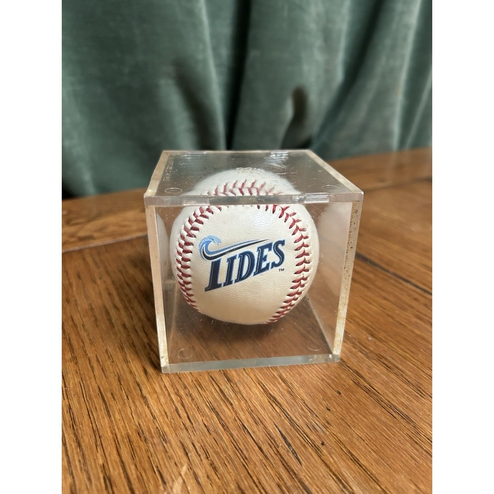 Norfolk Tides Minor League Baseball Souvenir Ball with Acrylic Display Case